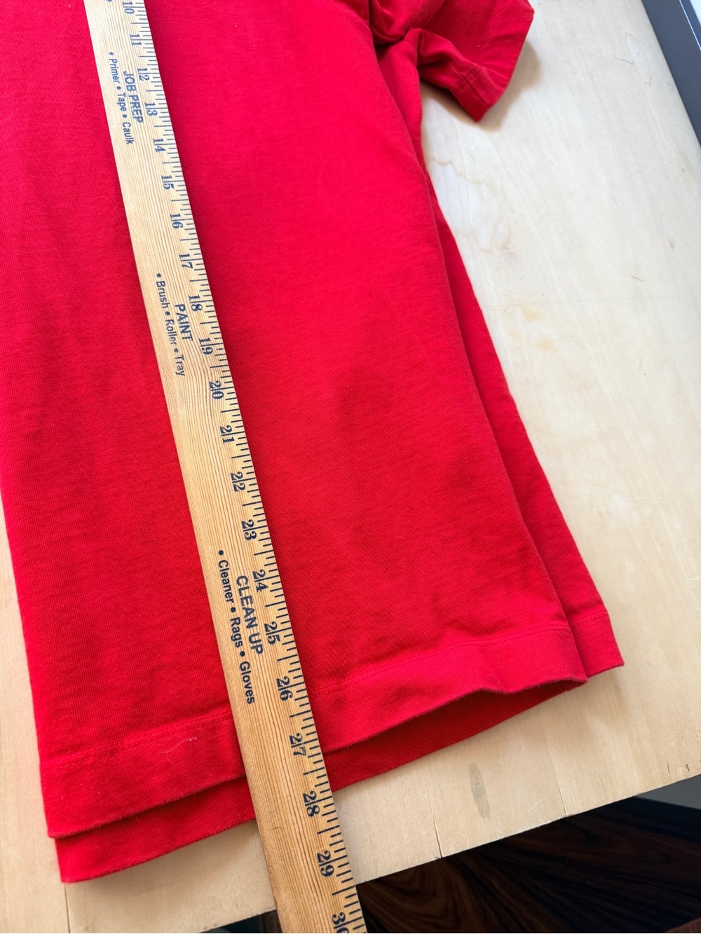 Zara Men's Classic Red Heavy Weight Cotton Tee -